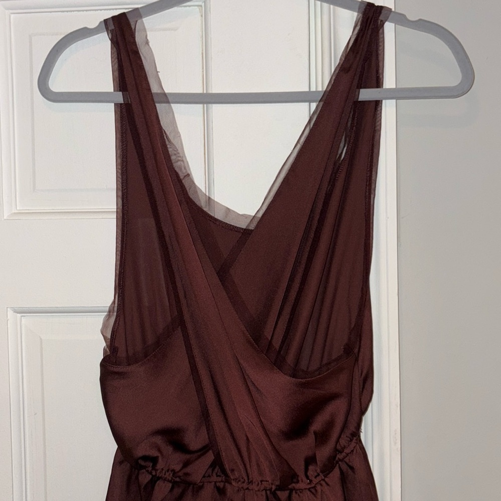 Free People Intimately Fall Into You Silky Romper Size XS Brown - Picture 5 of 13